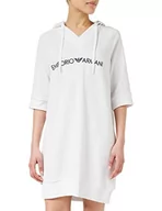 Bluzy damskie - Emporio Armani Underwear Damska bluza Iconic Terry Maxi bluza, biała, L, biały, L - miniaturka - grafika 1
