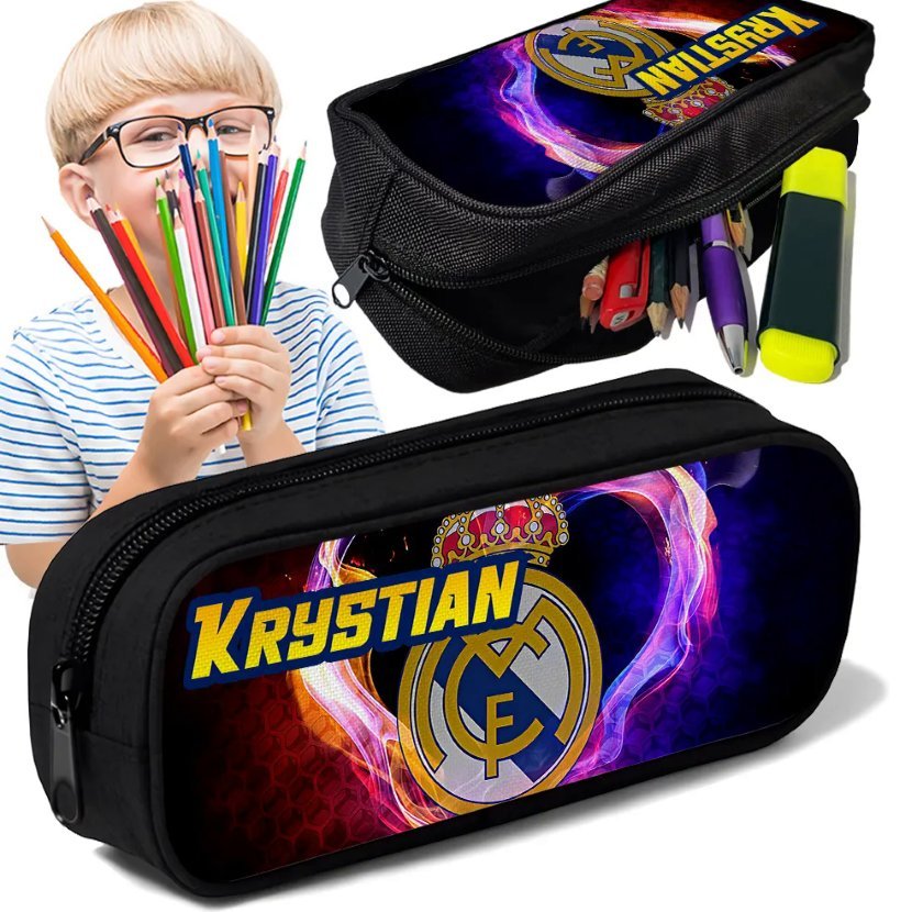 Piórnik personalizowany tuba REAL MADRID nadruk imienia ksywki