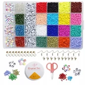 Zestawy biżuterii dla kobiet - Kreatywny zestaw koralików do tworzenia biżuterii żyłki koraliki n095-b - miniaturka - grafika 1