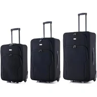 Walizki - Zestaw walizek SEMI LINE T5679-0 Czarny - miniaturka - grafika 1