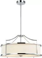 Lampy sufitowe - LAMPA WISZĄCA STANZA CROMO M srebrna oprawa biały klosz nowoczesna - miniaturka - grafika 1