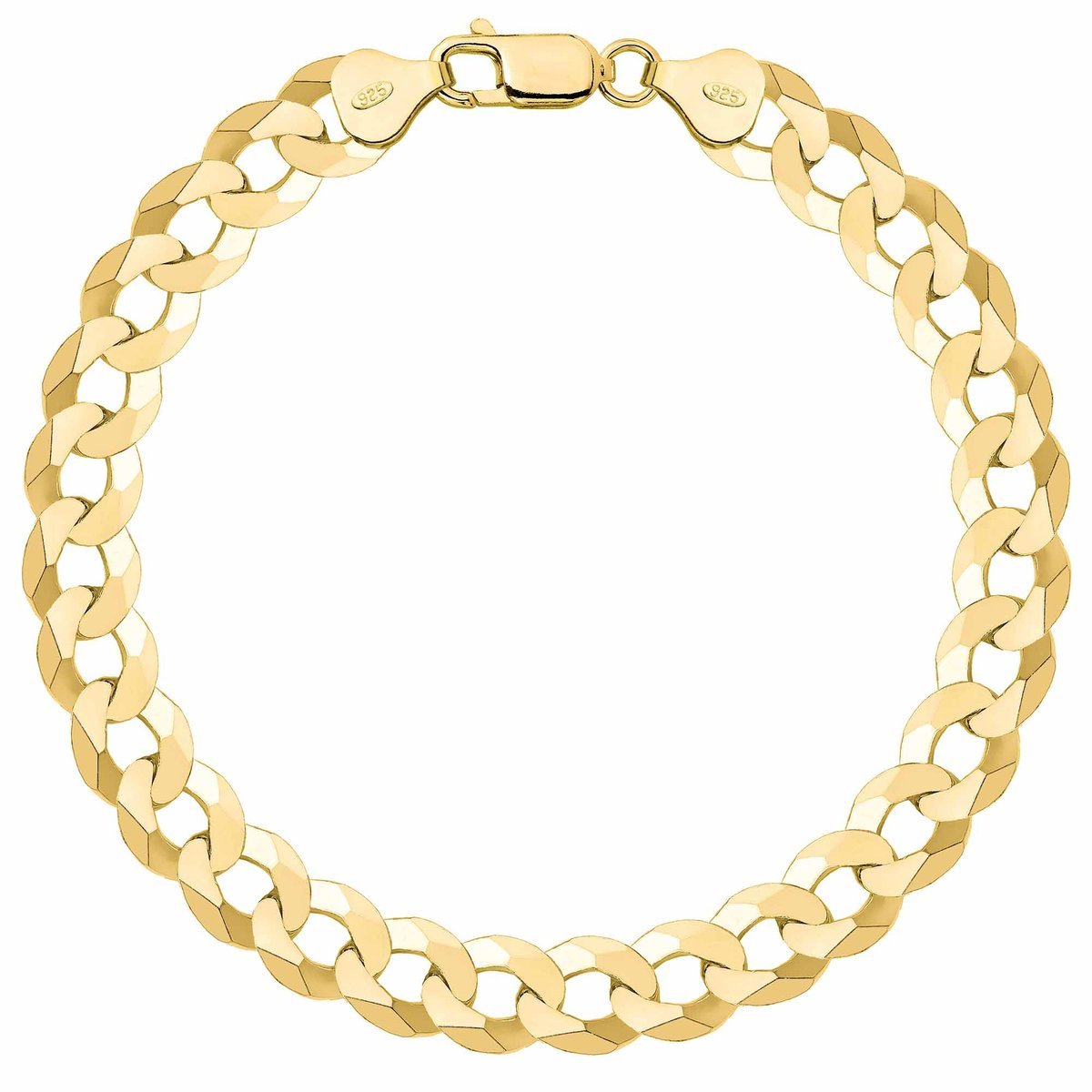 OPRAVA POZŁACANA SREBRNA BRANSOLETKA PANCERKA 925 585 - 8,5MM MĘSKA 22cm