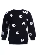 Bluzy dla dziewczynek - Bluza Dziecięca Eyes Black 98/104 Mamatu - miniaturka - grafika 1