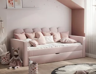 Łóżko tapicerowane rozkładane Amelie Duo - różne rozmiary - Łóżka dla dzieci i młodzieży - miniaturka - grafika 1