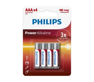 Philips LR03P4B/10 POWER ALAKLINE 4 szt. ( Technologia alkaliczna id - Baterie i akcesoria - miniaturka - grafika 4