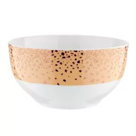 Miski i półmiski - Salaterka porcelanowa pozłacana Florina Spots Orange 13 cm pomarańczowa - miniaturka - grafika 1
