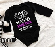 Body dla niemowląt - Body dla siostrzenicy - tak wygląda najlepsza siostrzenica - miniaturka - grafika 1