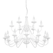 Lampy sufitowe - Maria Teresa MLAMP Żyrandol LAMPA wisząca ADX 397S świecznikowa OPRAWA na łańcuchu zwis biała ADX 397S - miniaturka - grafika 1