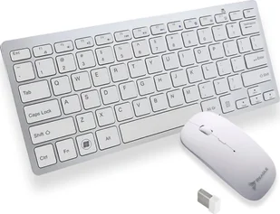 Klawiatura + mysz Reagle KLAWIATURA I MYSZKA BEZPRZEWODOWA ZESTAW 2,4 GHz DO LAPTOP PC TV MACBOOK - Zestawy myszka + klawiatura - miniaturka - grafika 1