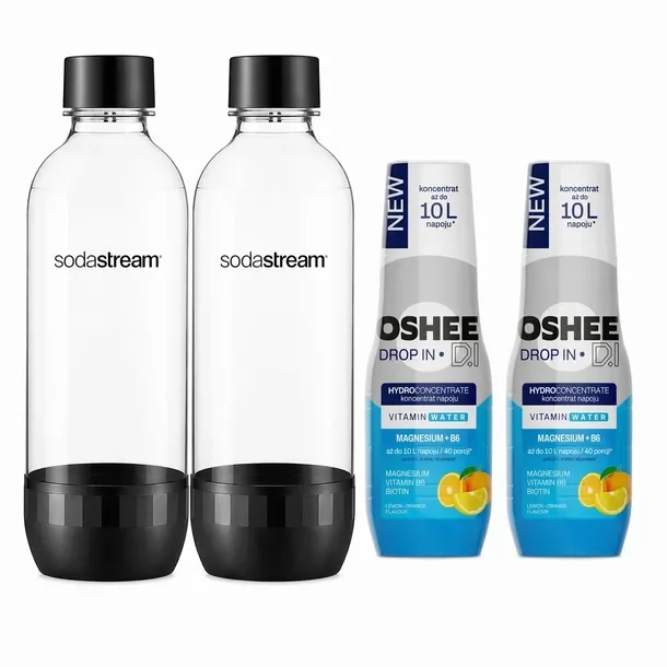 koncentrat Oshee SYROP + BUTELKI DO SATURATORA SodaStream Classic 1L 2+2