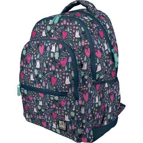 Grafoplas - Ergonomiczny plecak szkolny, 30 litrów, Bits & Bobs Park, 33 x 46 x 22,5 cm, wyściełane plecy i uchwyty, 3 przegrody, przenośna strefa specjalna, pasuje do koszyka, model gumowy