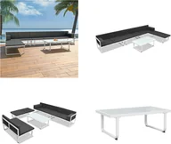 Sofy ogrodowe - vidaXL 5-częściowy zestaw wypoczynkowy do ogrodu textilene aluminium czarny - Zestaw mebli ogrodowych - Zestawy mebli ogrodowych - Sofa ogrodowa - Sofy ogrodowe - miniaturka - grafika 1