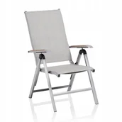 Fotele i krzesła ogrodowe - 409200 Fotel ogrodowy z tekowymi podłokietnikami Diamond srebrny KETTLER - miniaturka - grafika 1