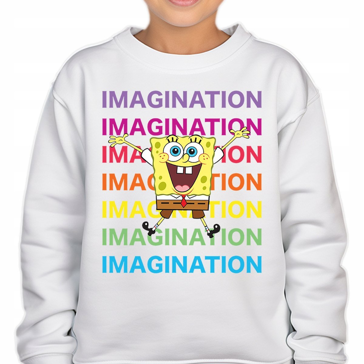 Bluza Dziecięca Biała IMAGINATION SPONGEBOB Bajka Kreskówka - 140 cm Wzory