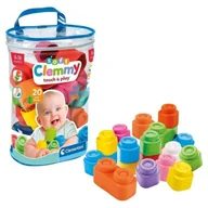 Klocki - Clementoni Miękkie Klocki W Przezroczystym Opakowaniu 20 Szt. 6m+ - miniaturka - grafika 1