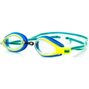 Spokey Okulary pływackie Kobra Niebiesko-żółty - Pływanie - miniaturka - grafika 1