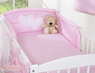 Pościel dla dzieci - Pościel 3-cz 135x100 - Serduszka kropki na różu - miniaturka - grafika 1