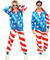 Stroje karnawałowe - STRÓJ PRZEBRANIE DRESOWE AMERYKAŃSKIE USA AMERYKA KOSTIUM NA BAL KARNAWAŁ - miniaturka - grafika 1