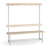 Wyposażenie sportowe i gimnastyczne - B2B Partner Ławeczka do szatni z wieszakami, długość 1500 mm - jednostronna 179963 - miniaturka - grafika 1