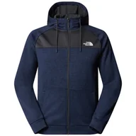 Bluzy sportowe męskie - Męska bluza The North Face Reaxion Fleece F/Z Hoodie - Eu Rozmiar: L / Kolor: ciemnoniebieski - miniaturka - grafika 1