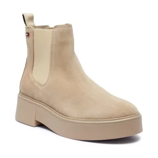 Tommy Hilfiger Skórzane sztyblety CHELSEA - Sztyblety damskie - miniaturka - grafika 1