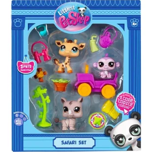 Littlest Pet Shop Zestaw Safari 3 figurki - TM Toys - Figurki dla dzieci - miniaturka - grafika 1