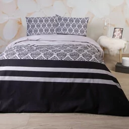 Darymex Pościel flanelowa 140x200 Ornamenty szara czarna z jedną poszewką 31494/1 Flanela 3 - Pościel - miniaturka - grafika 1