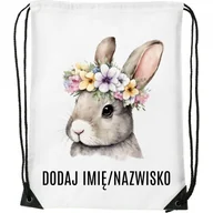 Worki na buty - Worek na buty z imieniem do przedszkola szkoły KRÓLIK - miniaturka - grafika 1