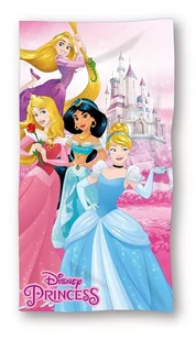 Ręcznik plażowy dziecięcy 70x140 Princess ksieżniczki Disney - Okrycia kąpielowe dla dzieci - miniaturka - grafika 1