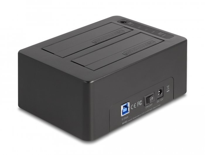 Stacja dokująca Delock USB Dual Stacja dokująca dla 2 x SATA HDD / SSD z funkcją klonowania i Card Reader + dodatkowym USB Port 64183