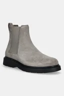 Botki męskie - Calvin Klein sztyblety skórzane COMBAT ESS CHELSEA BOOT SU męskie kolor beżowy YM0YM01372 - miniaturka - grafika 1
