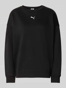 Bluza o kroju oversized z wyhaftowanym logo - Bluzy damskie - miniaturka - grafika 1