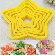 Formy do ciast - PLASTIKOWE FOREMKI DO wycinania GWIAZDKI 6szt - miniaturka - grafika 1