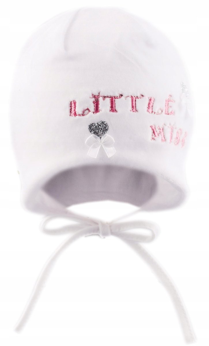 Czapka Czapeczka 40 Biała Dla Noworodka Wiązana