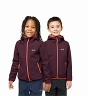 Kurtki i płaszcze dla dziewczynek - Dziecięca kurtka softshellowa Jack Wolfskin FOURWINDS JACKET KIDS amaranth - 92 - miniaturka - grafika 1