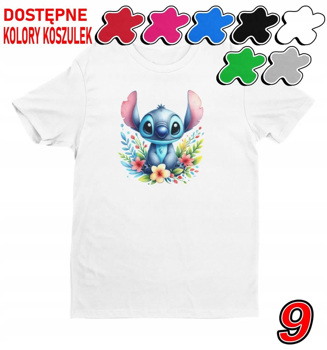 Koszulka Dziecięca Z Nadrukiem Dla Fana Stich Angel Słodziak -L 146-152