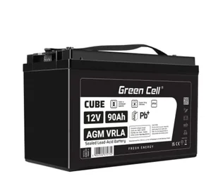 Green Cell Cube AGM VRLA IP54 12V 90Ah AGM12V90AH-J / 5904326375734 - Baterie do zasilaczy awaryjnych UPS - miniaturka - grafika 1