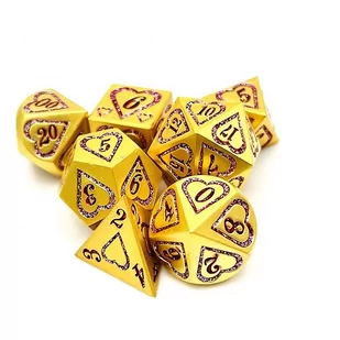 Kostki RPG Wybranka Zestaw 7 Metalowych Kości Na Walentynki - Gry planszowe - miniaturka - grafika 1