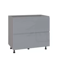 Meble kuchenne - Rimini Szafka Dolna Ds-90-2W-1Wew_Modernbox Szary Połysk - miniaturka - grafika 1