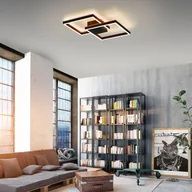 Lampy sufitowe - Paul Neuhaus Inteligentna lampa sufitowa czarny kwadrat z pilotem - Caiden - miniaturka - grafika 1