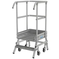 Rusztowania - KRAUSE Podest jezdny 2 stopniowy z jednostronnym wejściem, stopniami z kraty o klasie poślizgu R13 820976 - miniaturka - grafika 1