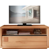 Szafki RTV - Szafka RTV I Drewniana z Buku Olejowanego WZ-0159-5902 WZ-0159 Buk G+K Meble Buk Olejowany, Czarny - miniaturka - grafika 1