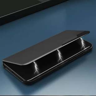 Eco Leather View Case elegancki futerał etui z klapką i funkcją podstawki Samsung Galaxy S22+ (S22 Plus) czarny - Etui i futerały do telefonów - miniaturka - grafika 8