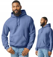 Bluzy męskie - Bluza Męska z Kapturem Kangurka GILDAN 18500 FIOLET XL - miniaturka - grafika 1