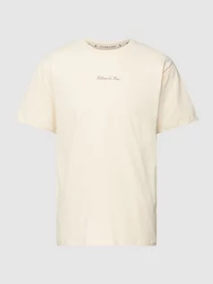 Koszulki męskie - T-shirt z wyhaftowanym logo - grafika 1