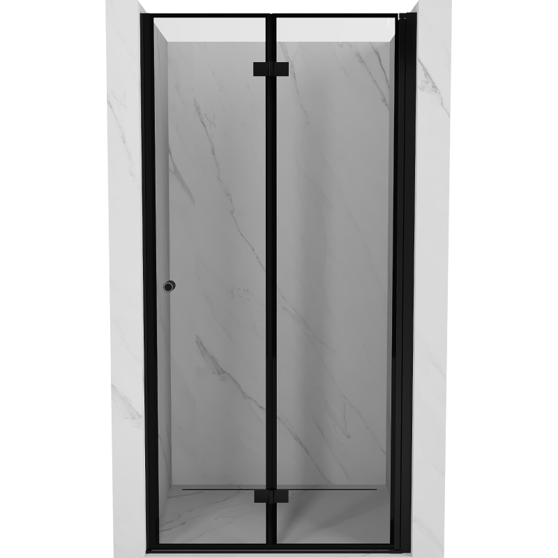 Mexen Mist-F drzwi prysznicowe składane prawe 70 cm, czarna ramka, czarne - 8A6-070-000-70-70-P