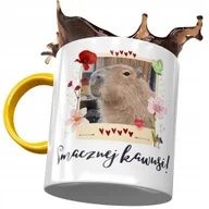 Kubki - Kubek Żółty Kapibara na Urodziny Imieniny Prezent z Nadrukiem ze Zdjęciem + Opakowanie na prezent (wzór 02) - miniaturka - grafika 1