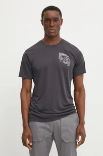 Jack Wolfskin t-shirt sportowy Vonnan kolor szary z nadrukiem A62314 - Koszulki męskie - miniaturka - grafika 1