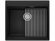 Zlewozmywaki - Zlewozmywak kuchenny granitowy jednokomorowy bez ociekacza z dużą komorą MAX Oslo 60 Level + zwijany ociekacz - miniaturka - grafika 1