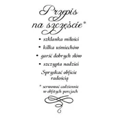 Naklejki na ścianę - Napis na ścianę naklejka 120x60cm wybór koloru Przepis na szczęście 215 - miniaturka - grafika 1